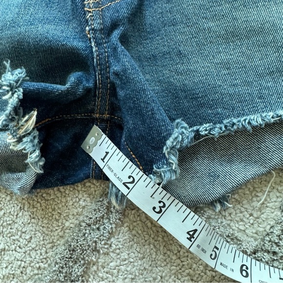 Levi’s 501 denim jean shorts high rise cut offs button fly 27 - Picture 10 of 10